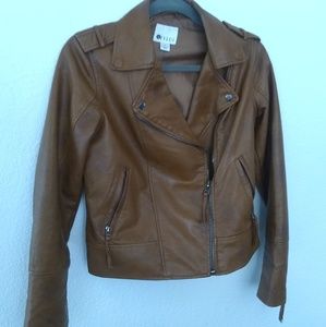Leather brown jacket